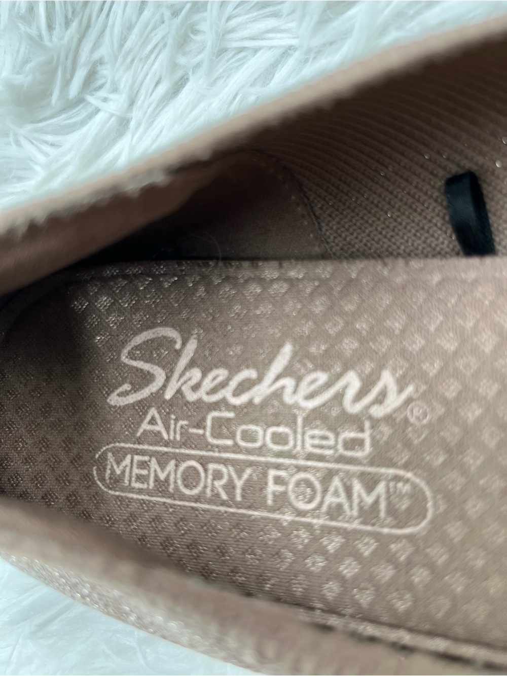 Skechers Flats Size 9 Mocha Air-Cooled Memory Foam Rhinestone Bow Pointed Toe - Picture 7 of 8